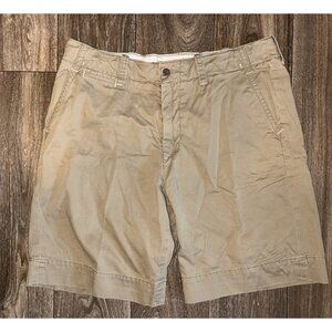 Polo By Ralph Lauren RN#41381 Mens Shorts 100% Cotton Logo Tan Size 34